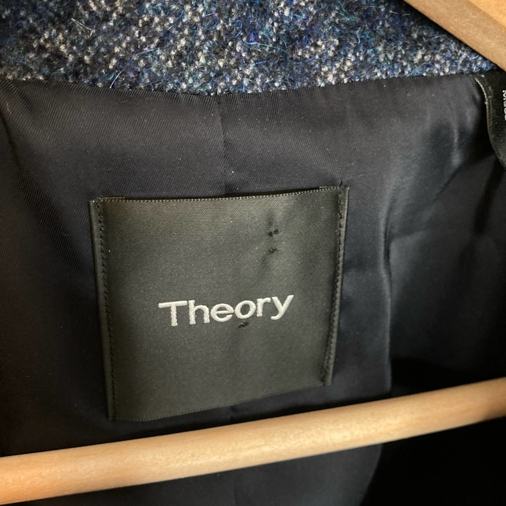 Theory Blue Wool Blend Coat - Picture 7 of 16